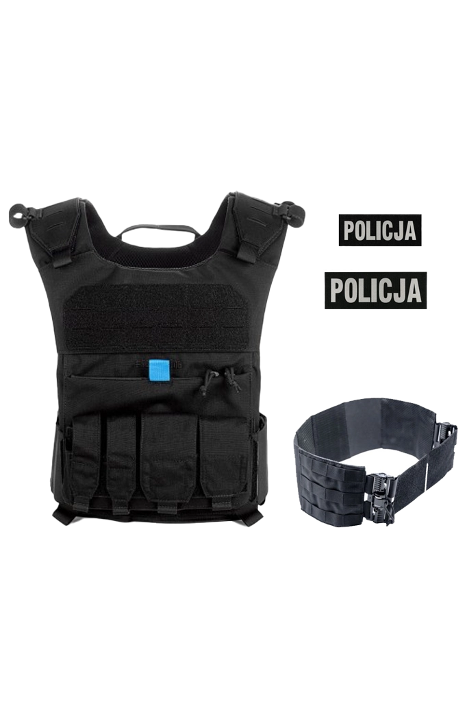 Zestaw #holdtheline Kamizelka patrolowa policyjna ZTAC-2 podstawowy (czarny)
